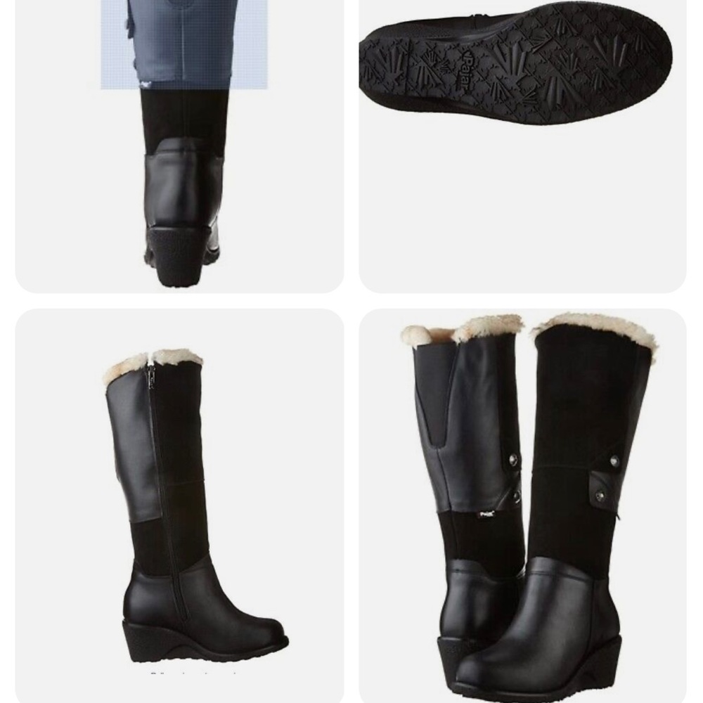 Pajar Cabotine suede, leather shearling lined winter boots